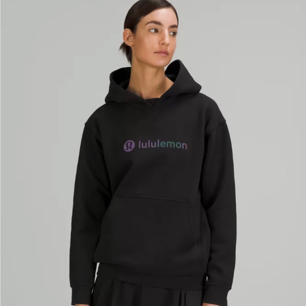 Lululemon All Yours Hoodie Rainbow Graphic in Black